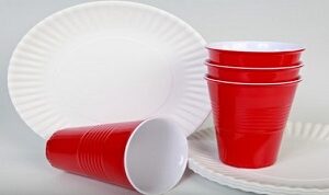 paper cups and paper plates